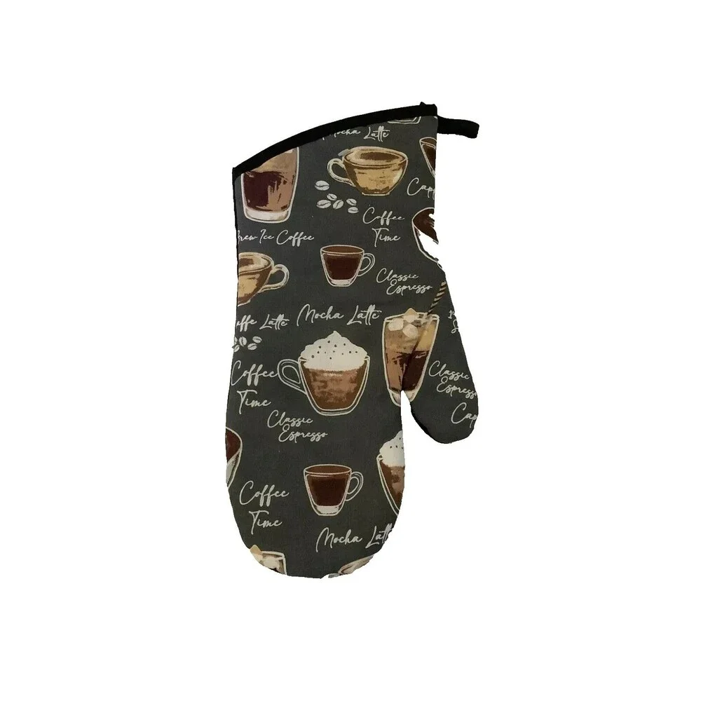 Coffee Time 4 Pc Kitchen Towel Set - 1 Towels, 2 PotHolders, 1 Oven Mitt - NWT